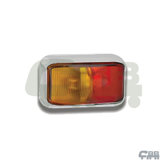 58CARM - RED AMBER SIDE MARKER - CHROME SURROUND