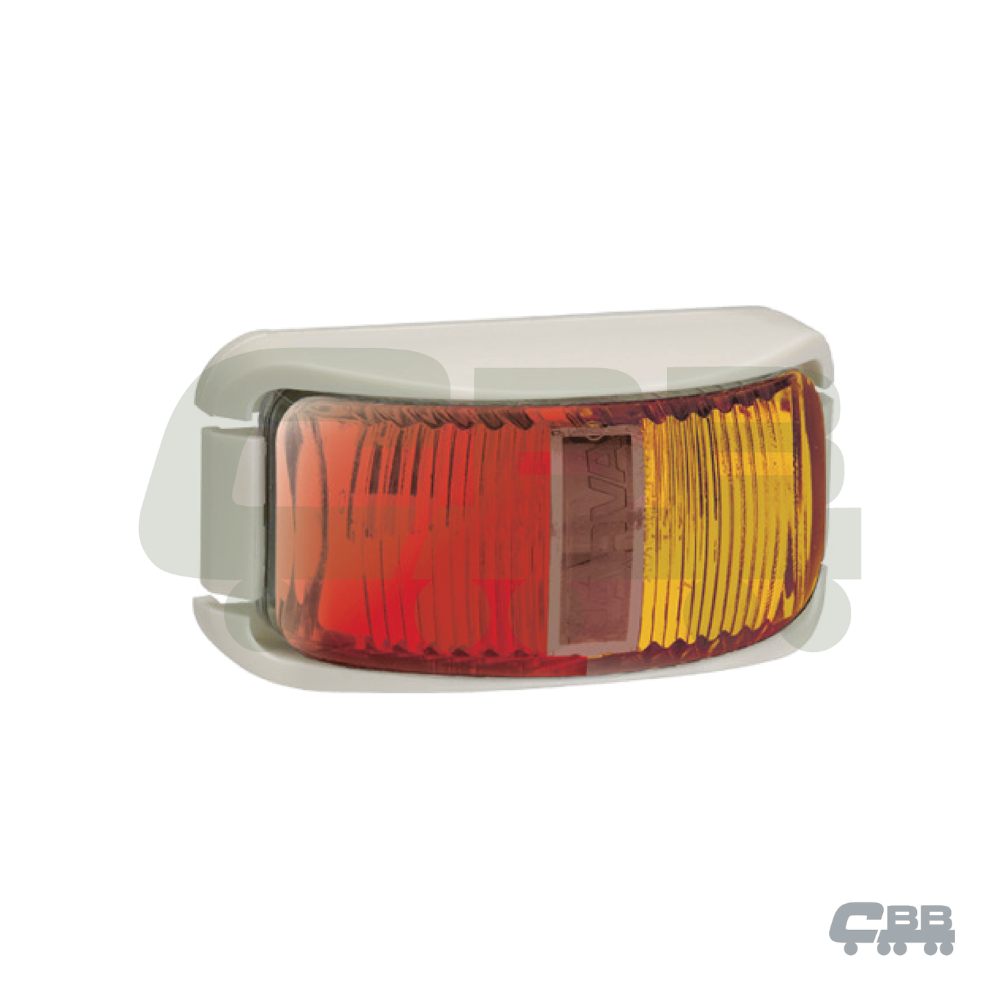 91602C - SIDE MARKER - RED AMBER - CLEAR LENSE - NARVA - CHROME BASE