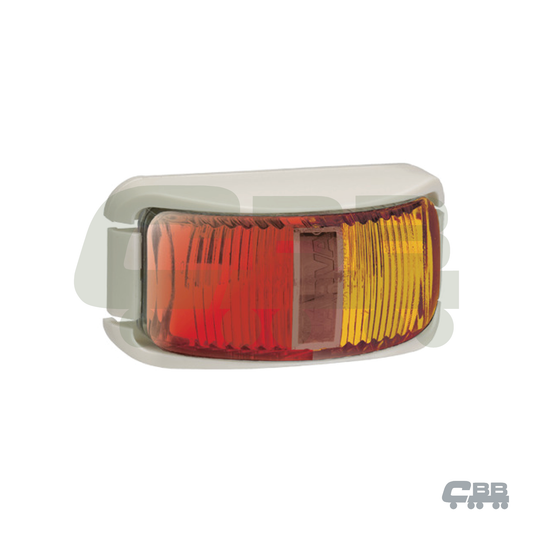 91602C - SIDE MARKER - RED AMBER - CLEAR LENSE - NARVA - CHROME BASE