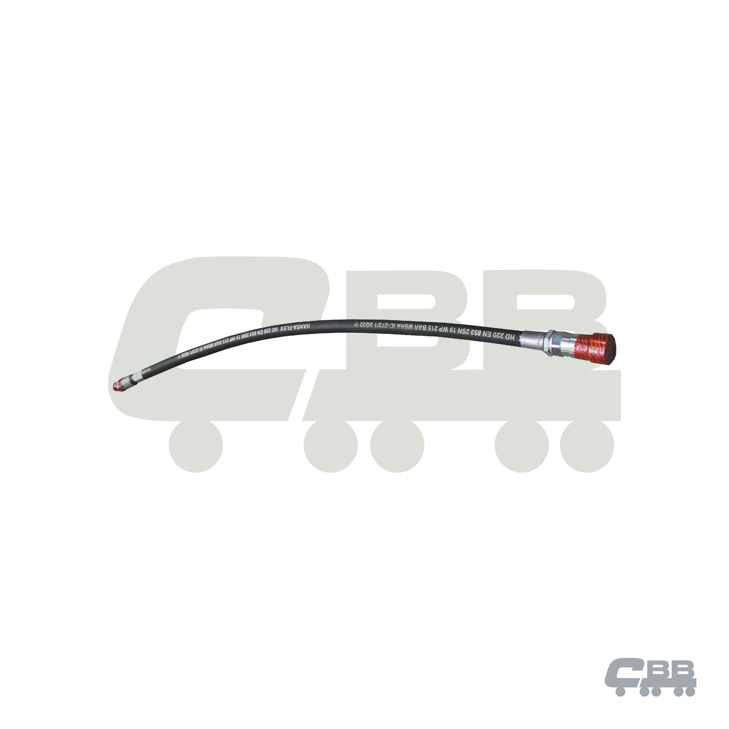 1300MM HOSE ASSEMBLY - ¾” HOSE - STUCCHI COUPLING - 3 AXLE DOG HOIST TO DRAWBAR HOSE