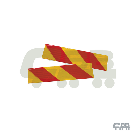 CHEVRON REAR MARKER 600 X 150 STICKER PAIR