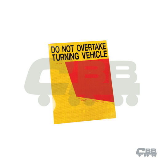 DO NOT OVERTAKE SIGN - 400 X 300 CLASS 1 - STICKER