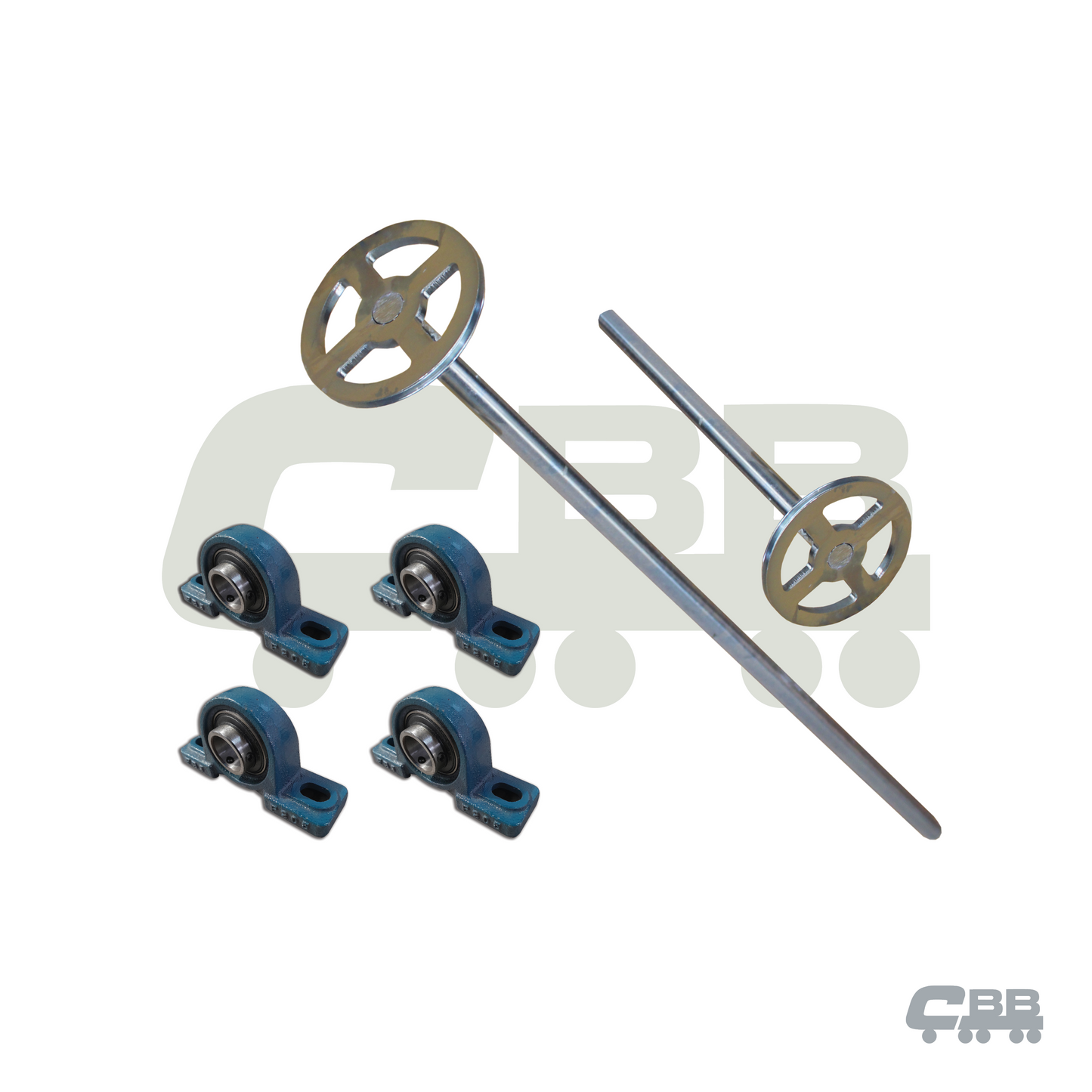 FRONT TARP SHAFT PULLEY ASSEMBLY - RAZOR SHAFT - COMPLETE KIT - HARDOX - OLD STYLE