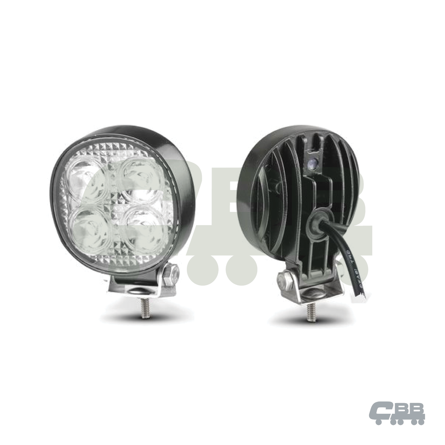 LED AUTOLAMPS 7512BM ROUND FLOOD/REVERSE LAMP - 7512BM