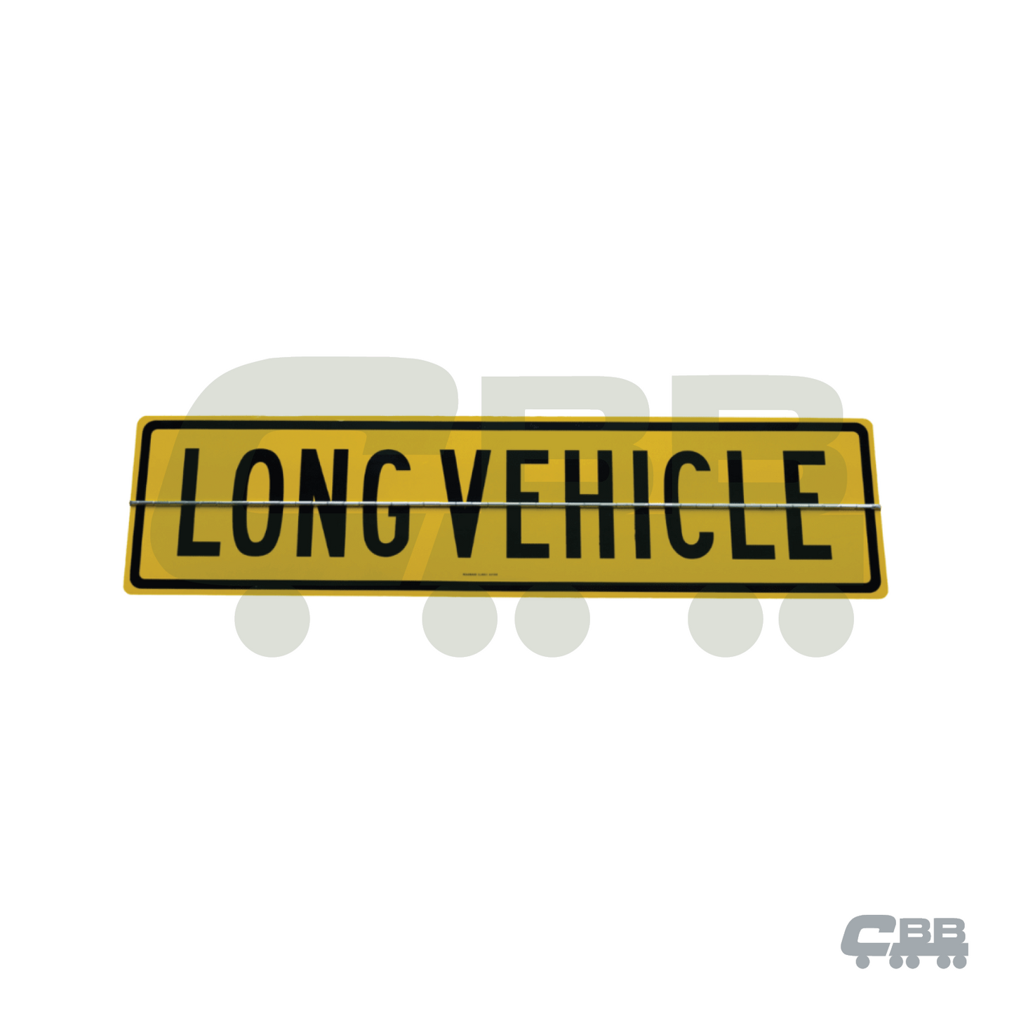 LONG VEHICLE SIGN ALUMINIUM - 1 PIECE - HINGED