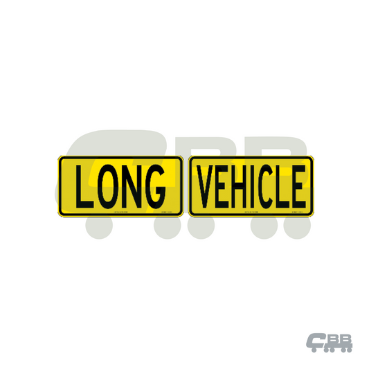LONG VEHICLE SIGN ALUMINIUM - 2 PIECE