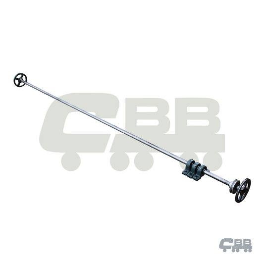 FRONT TARP SHAFT PULLEY ASSEMBLY - MANUAL - COMPLETE KIT- INCLUDING BEARINGS - HARDOX - OLD STYLE