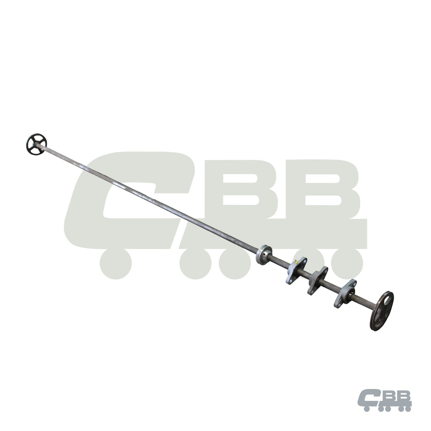 FRONT TARP SHAFT PULLEY ASSEMBLY - MANUAL - COMPLETE KIT - INCLUDING BEARINGS - HARDOX