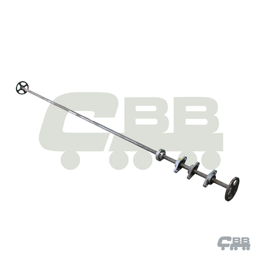 FRONT TARP SHAFT PULLEY ASSEMBLY - COMPLETE KIT- MANUAL - INCLUDING BEARINGS - ALLOY