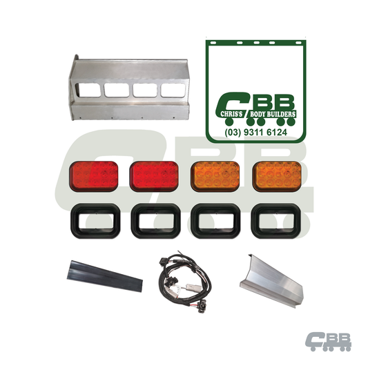 QUARTER GUARDS LARGE - COMPLETE KIT - 4 HOLE