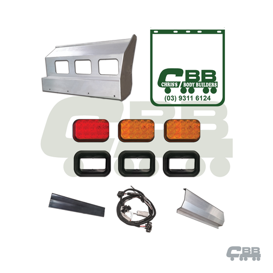 QUARTER GUARDS LARGE - COMPLETE KIT - 3 HOLE