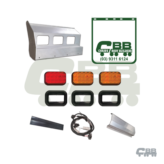 QUARTER GUARDS LARGE - COMPLETE KIT - 3 HOLE