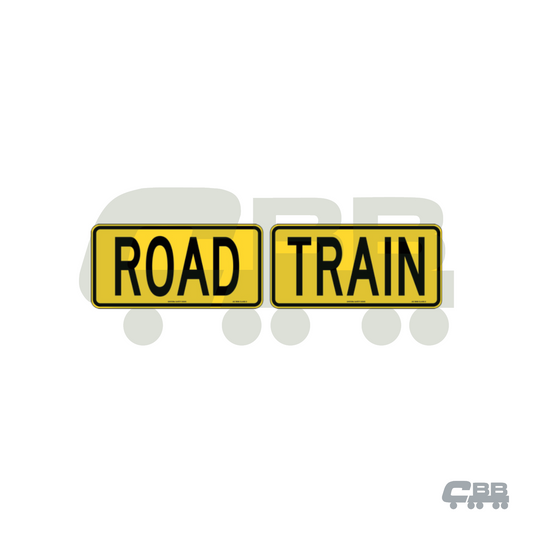 ROAD TRAIN SIGN ALUMINIUM - 2 PIECE