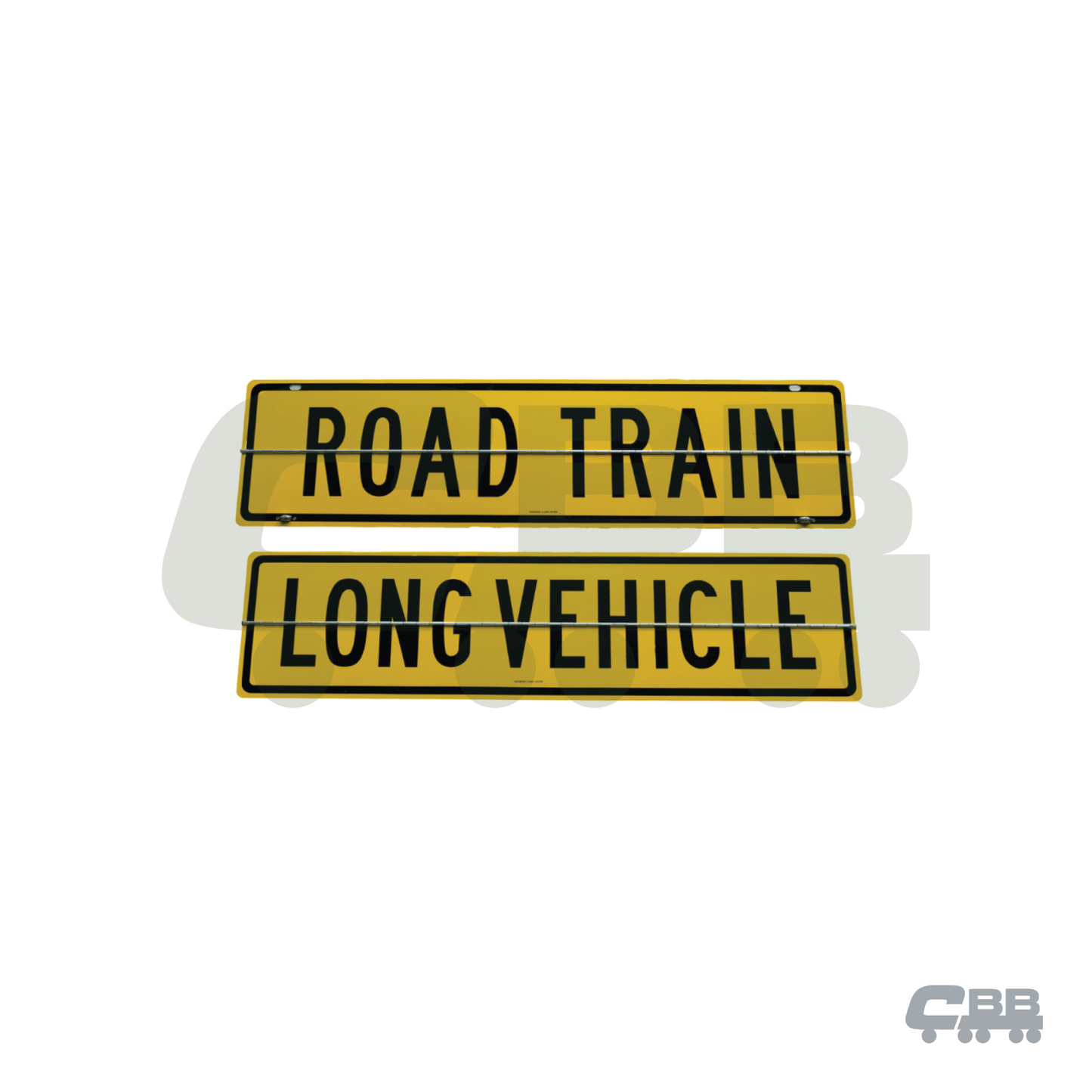 ROAD TRAIN/LONG VEHICLE SIGN - 1 PIECE - HINGED ALUMINIUM