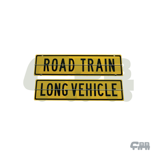 ROAD TRAIN/LONG VEHICLE SIGN - 1 PIECE - HINGED ALUMINIUM