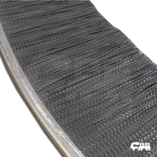 SPRAY SUPPRESSANT 8MMM 175MM Fill - STEEL TRACK - CR BLACK POLY - 3M PER LENGTH