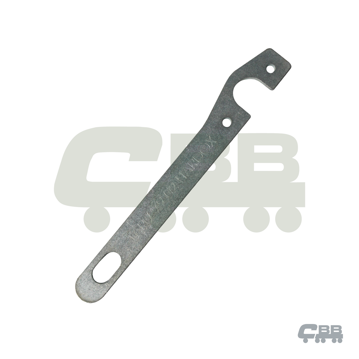 ZINC PLATED TARP WIRE ANCHOR PLATE - UNFOLDED - HARDOX