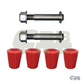 DRAWBAR PINS AND BUSH SET- 2 SIDES - POLYURETHANE - RED