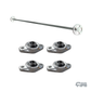 FRONT TARP SHAFT PULLEY ASSEMBLY - RAZOR SHAFT - COMPLETE KIT - INCLUDING BEARINGS - ALLOY