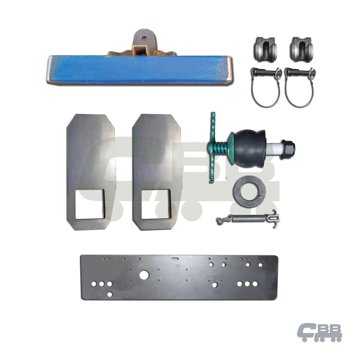 REAR CROSSMEMBER - 127MM TOWBALL - COMPLETE KIT - CHAINHOLDERS AND BALL INCLUDED