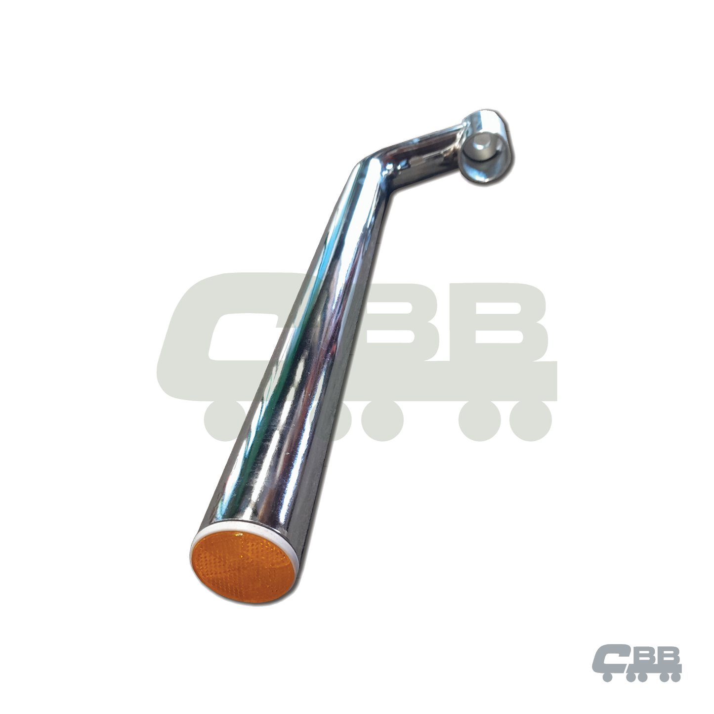 CHROME MUDGUARD POLE SINGLE BOLT