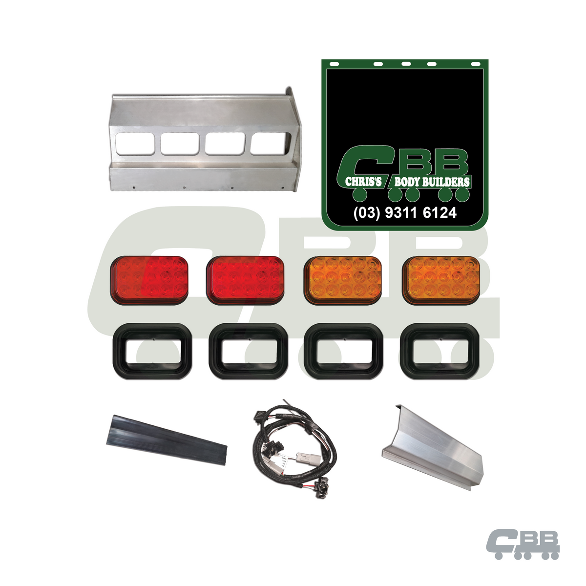 QUARTER GUARDS LARGE - COMPLETE KIT - 4 HOLE – Chris's Body Builders