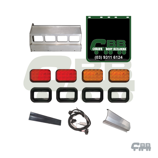 QUARTER GUARDS LARGE - COMPLETE KIT - 4 HOLE