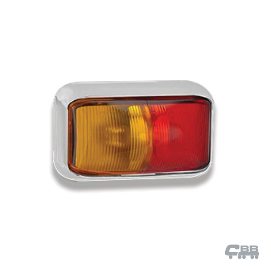58CARM - RED AMBER SIDE MARKER - CHROME SURROUND